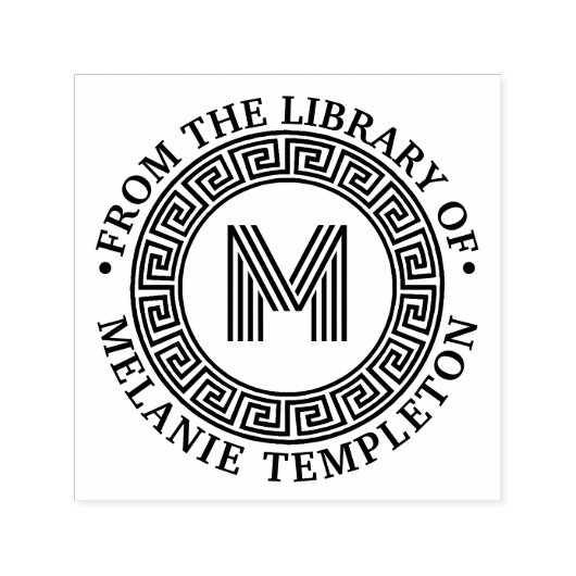 ギリシャ語鍵フレーム"のライブラリから"名前イニシャル セルフインキングスタンプ (デザイン)