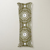 ギリシャ語鍵モノグラムの幾何対称性の蛇行 ボディピロー (正面縦)