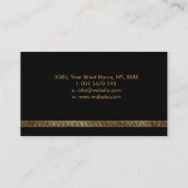 ギリシャ語鍵 – ギリシャ語の蛇行オーナメント 名刺 (裏面)