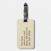 ギリシャ語鍵、トゥープタンの色合い ラゲッジタグ (裏面縦)