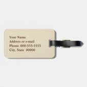 ギリシャ語鍵、トゥープタンの色合い ラゲッジタグ (裏面横)