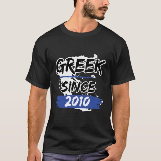 ギリシャ語2010年以来ギリシャ地図ギリシャ語 Tシャツ (正面)