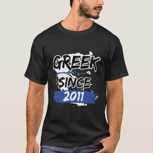 ギリシャ語2011年以来ギリシャ地図ギリシャ語 Tシャツ (正面)
