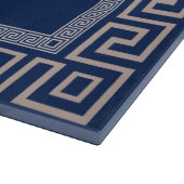 ギリシャ語 – ギリシャ語鍵 – 青とベージュ カッティングボード (角)