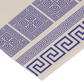 ギリシャ語 – ギリシャ語鍵 – 青とベージュ ロングテーブルランナー (コーナー)