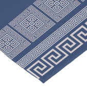 ギリシャ語 – ギリシャ語鍵 – 青とベージュ ロングテーブルランナー (コーナー)