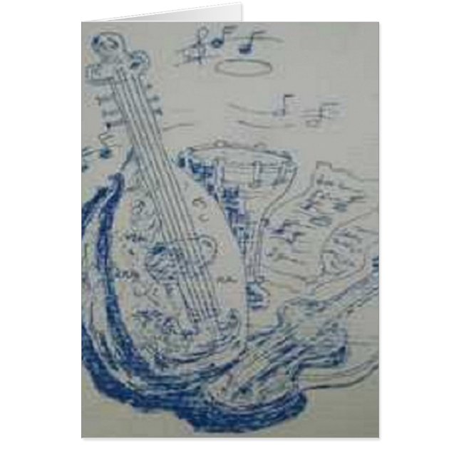 ギリシャ語/ギリシャ語InstrumemntsのBithdayカード (正面)