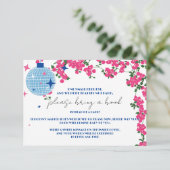 ギリシャ語Bougainvillea赤ちゃんシャワーブックリクエスト エンクロージャーカード (スタンド正面)