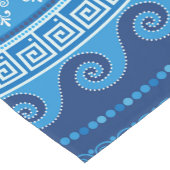 ギリシャ語Mati Mataki -ギリシャの悪のまなざしのオーナメント ショートテーブルランナー (コーナー)