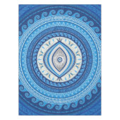 ギリシャ語Mati Mataki -ギリシャの悪のまなざしのオーナメント テーブルクロス (正面)