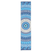 ギリシャ語Mati Mataki - Matiasmaの悪のまなざしのオーナメント#2 ショートテーブルランナー (正面)