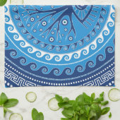 ギリシャ語Mati Mataki - Matiasmaの悪のまなざしの木 キッチンタオル (折り畳み)