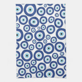 ギリシャ語Mati Mataki - Matiasmaの悪のまなざしパターン#1 キッチンタオル (縦)