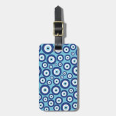 ギリシャ語Mati Mataki - Matiasmaの悪のまなざしパターン#2 ラゲッジタグ (正面縦)