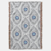 ギリシャ語Mati Mataki - Matiasmaの悪のまなざしパターン#3 スローブランケット (正面縦)