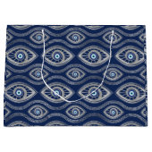 ギリシャ語Mati Mataki - Matiasmaの悪のまなざしパターン#5 ラージペーパーバッグ (正面)