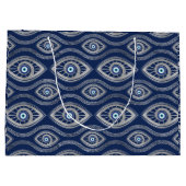 ギリシャ語Mati Mataki - Matiasmaの悪のまなざしパターン#5 ラージペーパーバッグ (裏面)