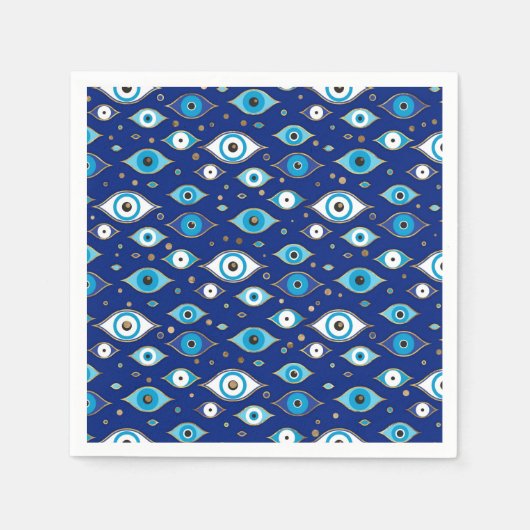 ギリシャ語Mati Mataki - Matiasma Evil protection スタンダードカクテルナプキン (正面)