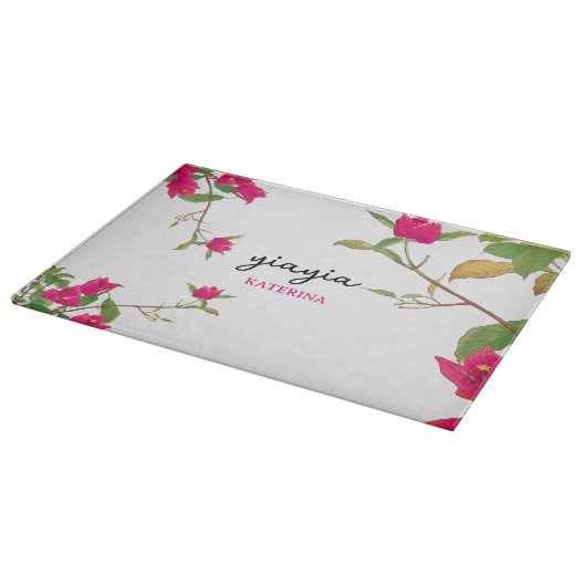 ギリシャ語Yiayiaギリシャ語おばあちゃんブーゲンビリア カッティングボード (角)