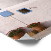 ギリシャ諸島のミコノスの風車 ポスター (角)