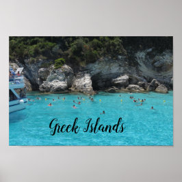 ギリシャ諸島の旅行ポスター ポスター