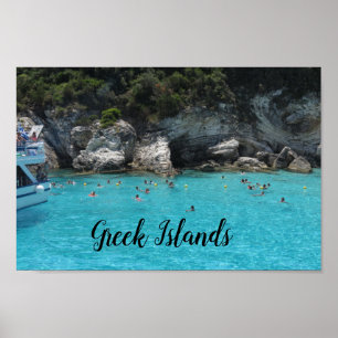 ギリシャ諸島の旅行ポスター ポスター