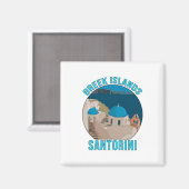 ギリシャ諸島サントリーニ マグネット (正面/裏面)