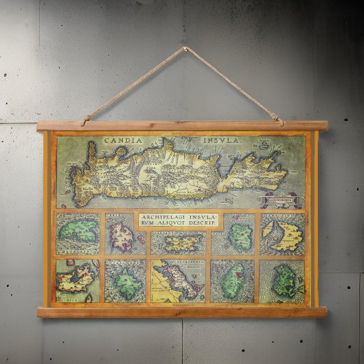 ギリシャ諸島レアマップ | 吊り下げ型タペストリー