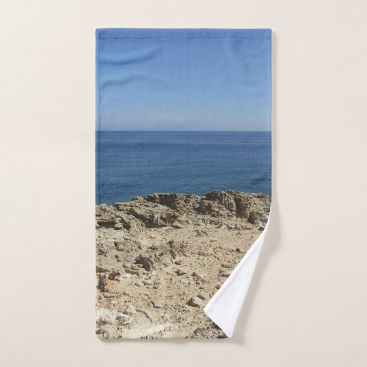 ギリシャ諸島横地中海の景 バスタオルセット (ハンドタオル)