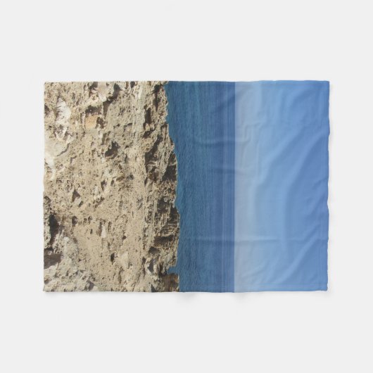 ギリシャ諸島横地中海の景 フリースブランケット (正面(横))