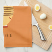 ギリシャ諸島,ギリシャ,旅行,オ名門私立校風のレンジ キッチンタオル (四つ折り)