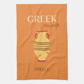 ギリシャ諸島,ギリシャ,旅行,オ名門私立校風のレンジ キッチンタオル (縦)