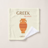 ギリシャ諸島,ギリシャ,旅行,レトロ,パステル バスタオルセット (ウォッシュタオル)