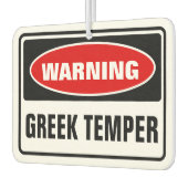 ギリシャ警告の気質 カーエアーフレッシュナー (左)