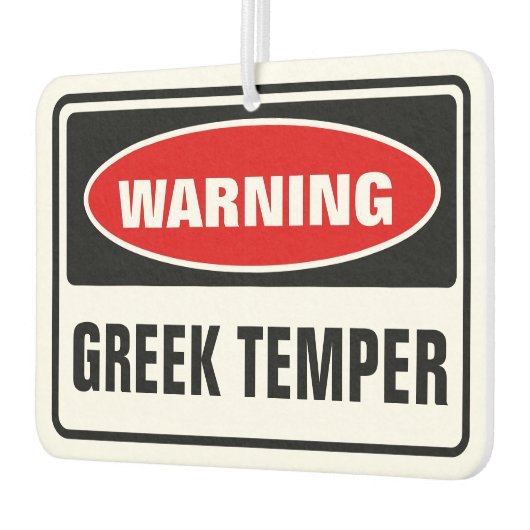 ギリシャ警告の気質 カーエアーフレッシュナー (左)