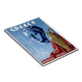 ギリシャ鉱物春ヴィンテージ旅行ポスターレスト ノートブック (右側)