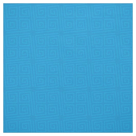 ギリシャ鍵おもしろい（明るい青） ファブリック (見本)
