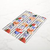 ギリシャ鍵と牡丹 箔招待状 (回転した状態)