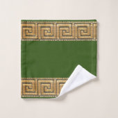 ギリシャ鍵のライフメーンダーリバーシンボルゴールデン バスタオルセット (ウォッシュタオル)