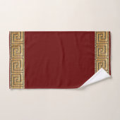 ギリシャ鍵のライフメーンダーリバーシンボルゴールデン バスタオルセット (ハンドタオル)