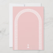 ギリシャ鍵アーチダスティバラバプテスマ 招待状 (裏面)