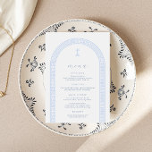 ギリシャ鍵アーチホワイトブルーバプテスマ メニュー