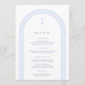 ギリシャ鍵アーチホワイトブルーバプテスマ メニュー (正面)