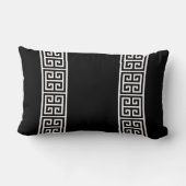 ギリシャ鍵オンブラック ランバークッション (裏面)