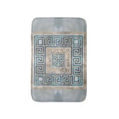 ギリシャ鍵オーナメント-アバロンと金ゴールドバスマット バスマット (正面縦)