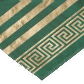 ギリシャ鍵オーナメント – ギリシャ蛇行 – マラカイトグレ テーブルクロス (アングル)