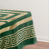 ギリシャ鍵オーナメント – ギリシャ蛇行 – マラカイトグレ テーブルクロス (インサイチュ)