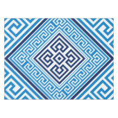 ギリシャ鍵オーナメント-サントリーニ-ロンバス テーブルクロス (正面(横))