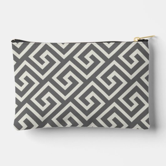 ギリシャ鍵クラシックスクエア旋回パターン アクセサリーポーチ (裏面)