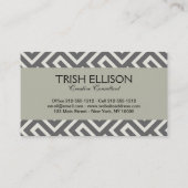 ギリシャ鍵クラシックスクエア旋回パターン 名刺 (裏面)